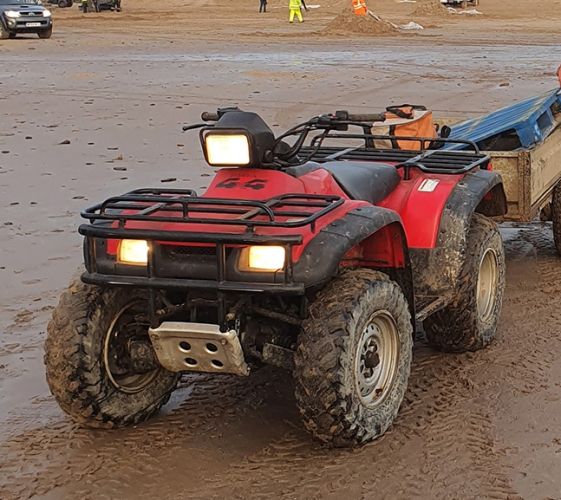 Quad Bike on Beach During Filming