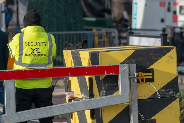 DEVON FILM LOGISTICS SECURITY GUARD PROTECTING SET